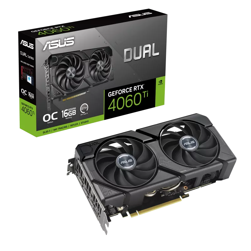 ASUS Dual EVO GeForce RTX™ 4060 Ti OC Edition 16GB GDDR6 Graphics Card ASUS Dual EVO GeForce RTX™ 4060 Ti OC Edition 16GB GDDR6 Graphics Card